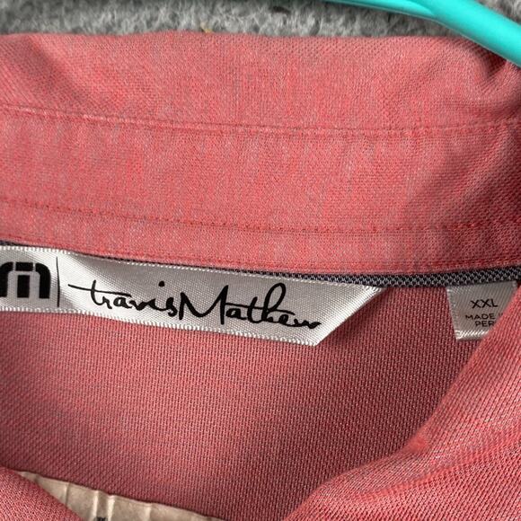 Travis Mathew Golf Polo Shirt Men's 2XL Red Streamsong Causal Athletic - Picture 3 of 11